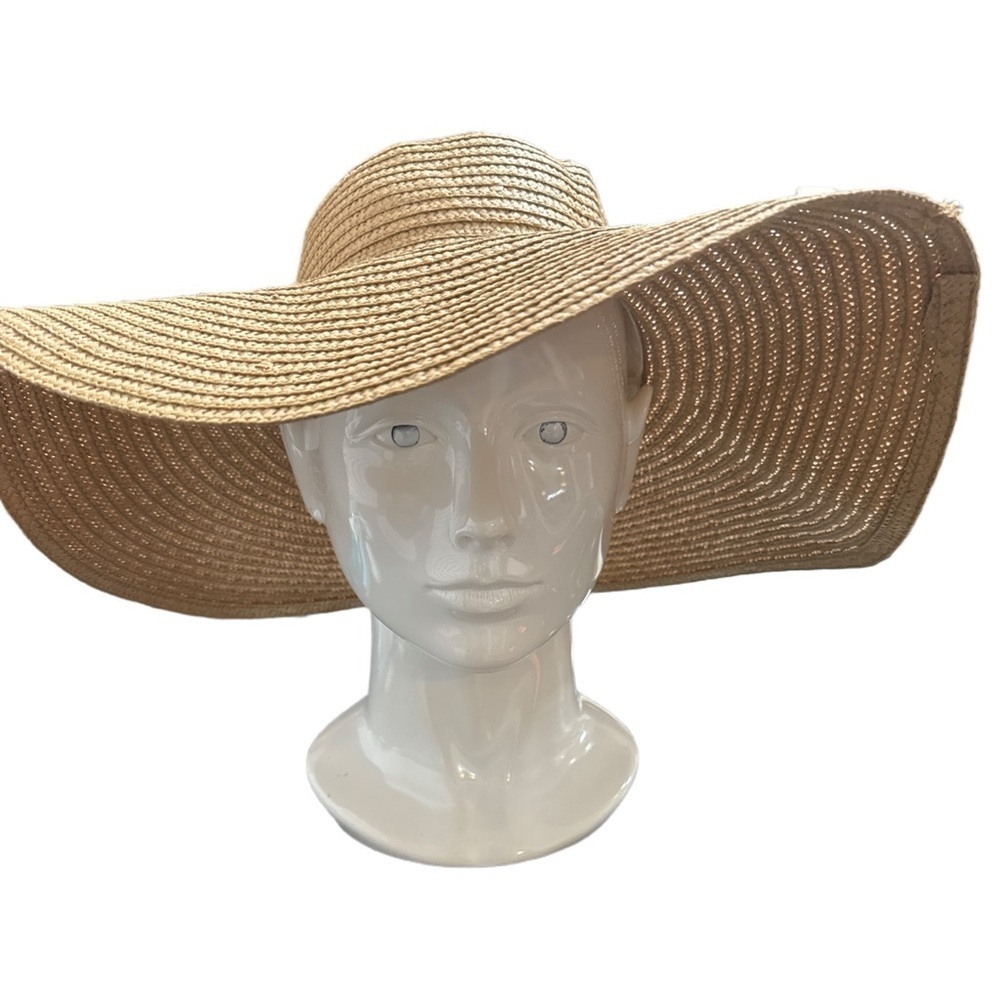 Elegant Tan Wide-Brimmed Sun Hat